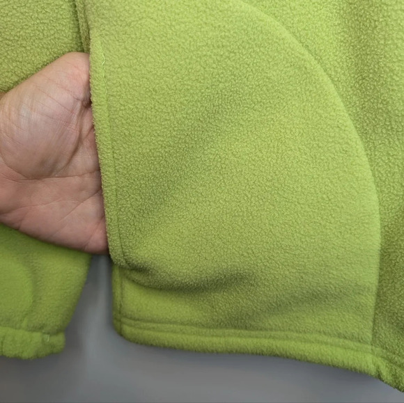 Vintage Mackinac Island Lemon Lime Green Fleece Embroidered Zip Up Men Small Uni - Picture 9 of 9